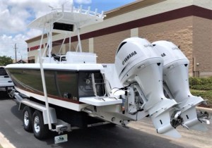 re-power, outboard, boat paint, boat repair, intrepid